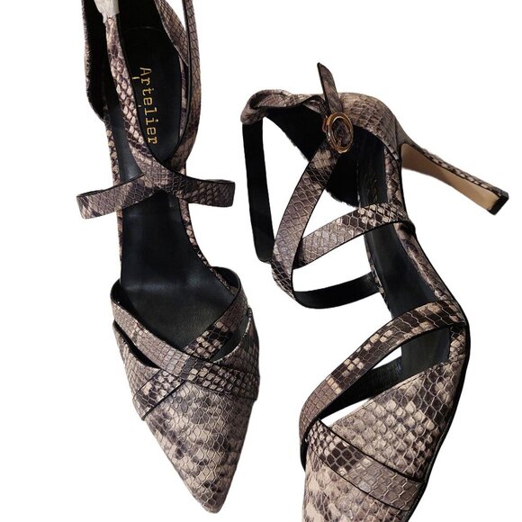 Nicole Miller Shoes - NICOLE Miller Grey Animal Print Pumps Size 11